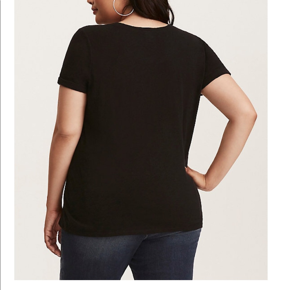 Torrid Ruffle Distressed Tee, 🥳 - Picture 2 of 2